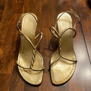 COPY - Vintage Celine Gold Strappy Heels sz 7.5
